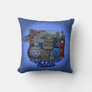 Vancouver Souvenir Pillow Vancouver Sehenswürdigke Kissen