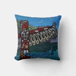 Vancouver Souvenir Pillow Vancouver Sehenswürdigke Kissen