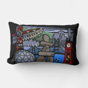 Vancouver Souvenir Pillow Vancouver Sehenswürdigke Lendenkissen