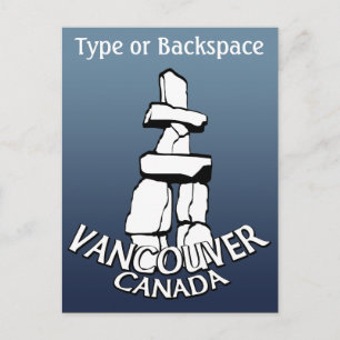 Vancouver Souvenir Postkarten Custom Inukshuk Card