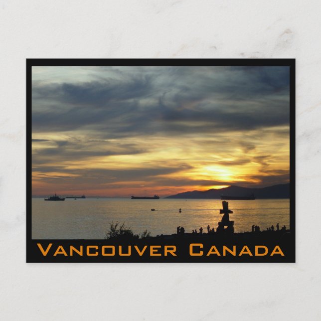 Vancouver Souvenir Postkarten Inukshuk Sehenswürdi (Vorderseite)