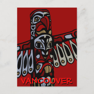 Vancouver Souvenir Postkarten Totem Pole Sehenswür