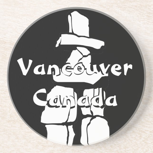 Vancouver Souvenir Untersetzer Inukshuk Art Unters (Vorne)