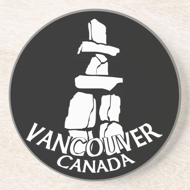 Vancouver Souvenir Untersetzer Inukshuk Art Unters (Vorne)