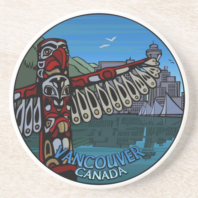 Vancouver Souvenir Untersetzer Totem Pole Sehenswü (Vorne)