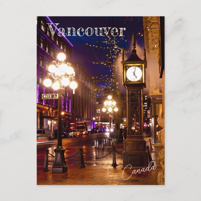 Vancouver Steamclock Souvenir Postkarte (Vorderseite)