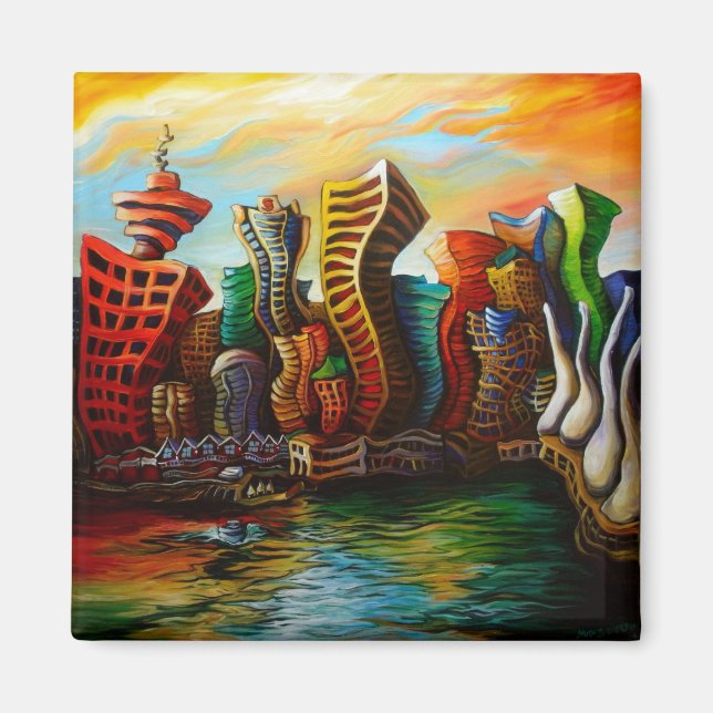 Vancouver Sunrise Magnet (Vorne)