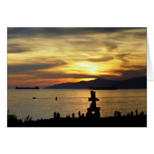 Vancouver Sunset Cards Inukshuk Personalisiert Car