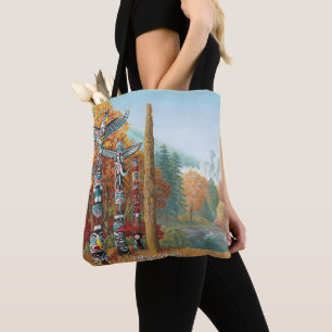 Vancouver Totem Poles Tote Bag Sehenswürdigkeit Ar