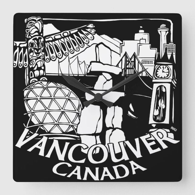 Vancouver Uhr gibt Dekoration - Uhr (Vorderseite)