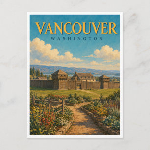 Vancouver Washington Fort Vancouver GeoSaga Postkarte