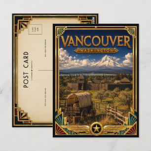 Vancouver Washington Vintage Art Deco Golden Age Postkarte