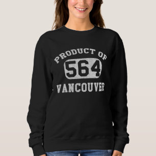 Vancouver Washington Vintage Retro Vorwahl Sweatshirt