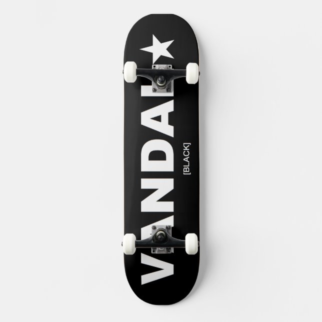 VANDAL Skateboard Generic on Black (Vorderseite)