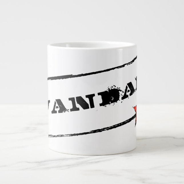 VANDAL★ Tasse (weißer Text und roter Stern) (Vorderseite)