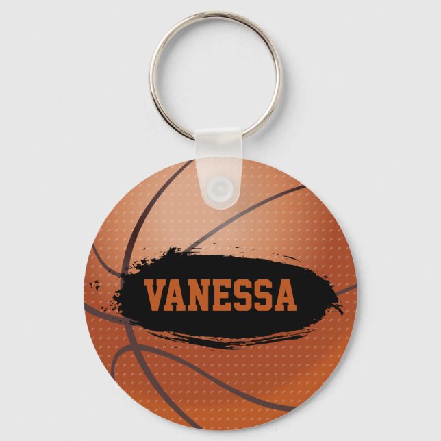 Vanessa Basketball Schlüsselkette / Schlüsselring Schlüsselanhänger (Vorderseite)