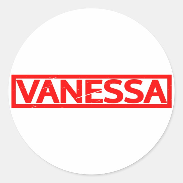 Vanessa Briefmarke Runder Aufkleber (Vorderseite)