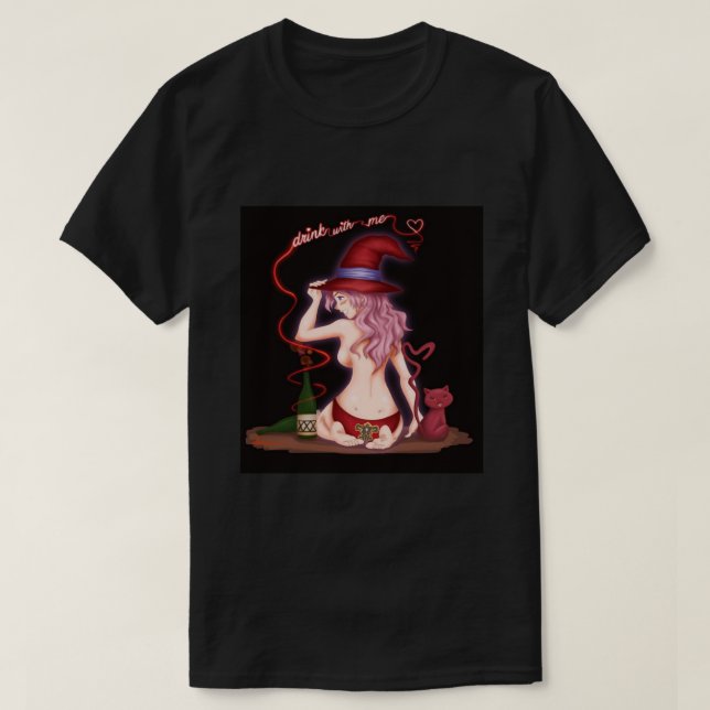 Vanessa Enoteca - Schwarze Klee T-Shirt (Design vorne)