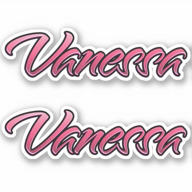 Vanessa faded pink Aufkleber Sticker Stickerset (Vorderseite)