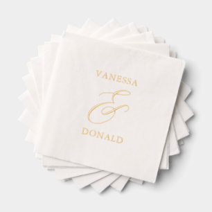 Vanessa Moderne Hochzeit Servietten Mit Folie