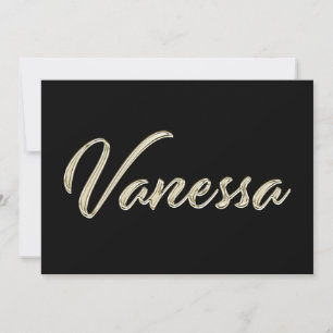 Vanessa white gold Handwriting Karte