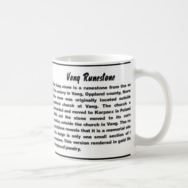 Vang Runestone-Gold-Kontur-Tasse Tasse (Rechts)