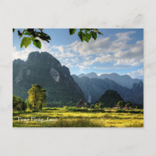 Vang Vieng Laos Postkarte
