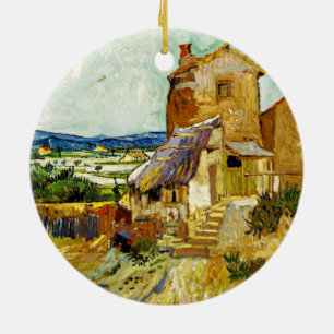 VanGogh - Die alte Mühle Keramikornament