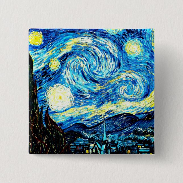 VanGogh, Starry Night Button (Vorderseite)