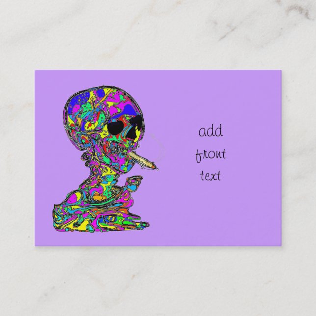 VanGogh's Calavera Skull Raucher Zigarette Visitenkarte (Vorderseite)