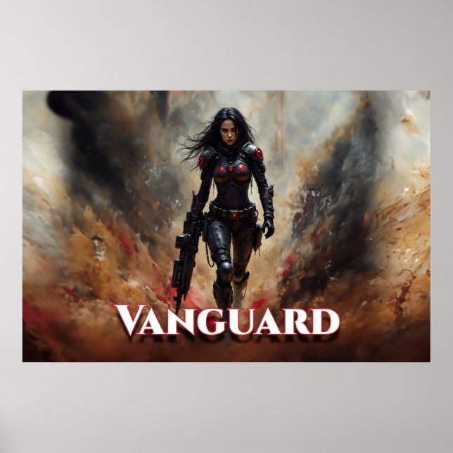 Vanguard – Futuristische Kriegerin Poster (Vorne)