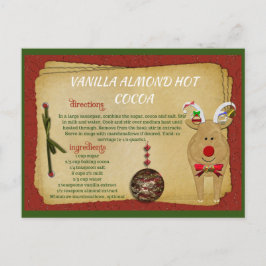 Vanilla Almond Hot Cocoa Weihnachts RECIPE CARD Feiertagspostkarte