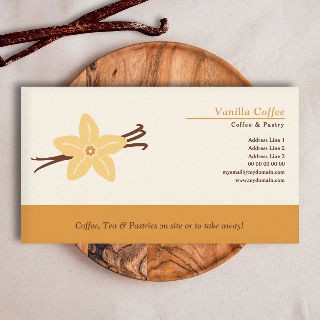 Vanilla Bean & Blume Visitenkarte (Vanilla Bean & Flower Business Card)