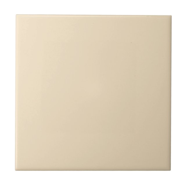 Vanilla Beige Solid Color Fliese (Vorderseite)
