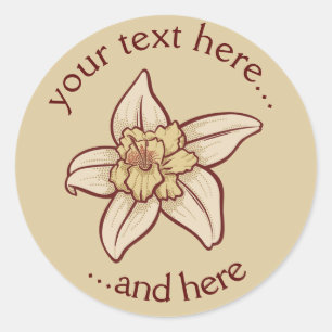 Vanilla-Blume Runder Aufkleber