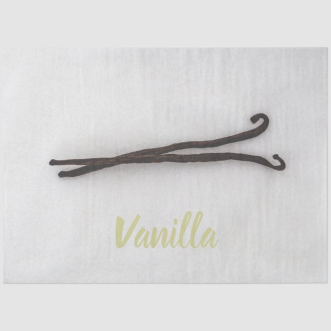 Vanilla-Bohne mit Zucker Seidenpapier (Vorderseite)