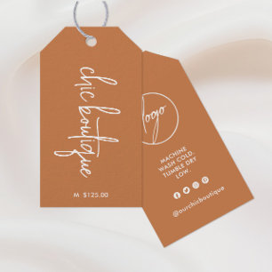 Vanilla Brown Clown Price Hang Tag Logo Geschenkanhänger