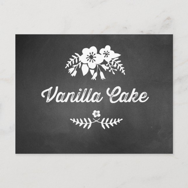 Vanilla Cake Dessert Tafelschild Tafel Postkarte (Vorderseite)