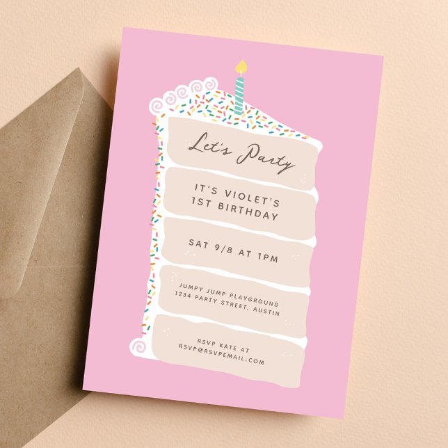 Vanilla Cake Geburtstagsparty Einladung (Von Creator hochgeladen)