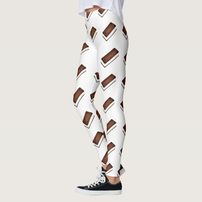 Vanilla Chocolate Ice Cream Sandwich Junk Food Leggings (Links)