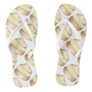 Vanilla Cream Puff Creampuff Konditorei Französisc Flip Flops