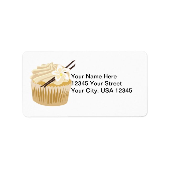Vanilla Cupcake Adressaufkleber (Vorne)