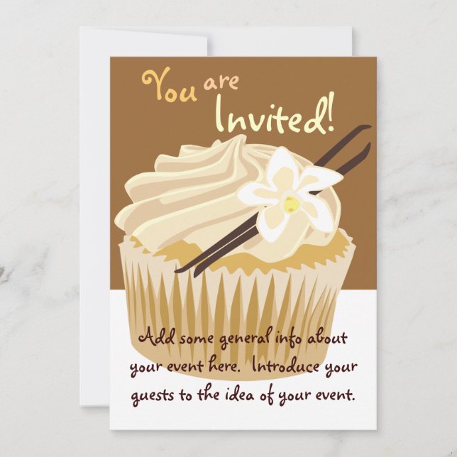 Vanilla Cupcake Einladung (Vorderseite)