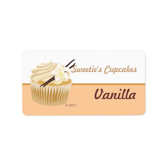 Vanilla Cupcake Labels Adressaufkleber (Vorne)