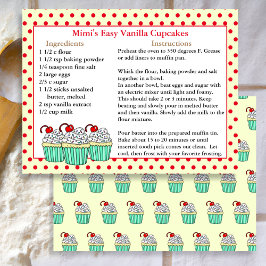 Vanilla Cupcake Weinkarte Postkarte