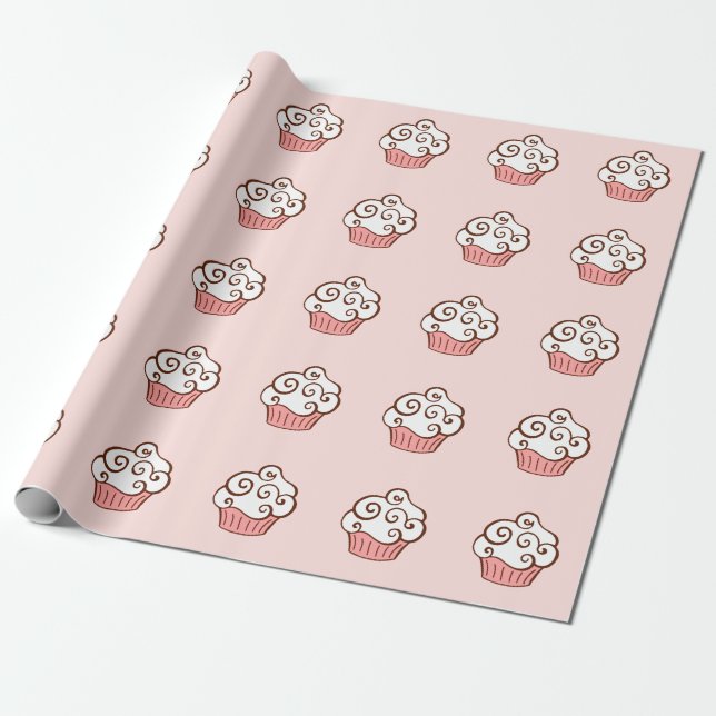Vanilla Cupcake Wrapping Paper Geschenkpapier (Ungerollt)