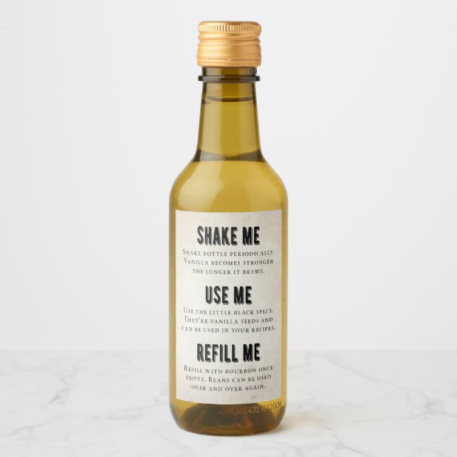 Vanilla Extract Label - bourbon VE-002_05b Weinetikett (Vorderseite)