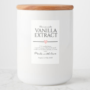 Vanilla Extract Label Lebensmitteletikett