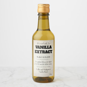 Vanilla Extract Modern Label Sticker ASOv1trbk Weinetikett