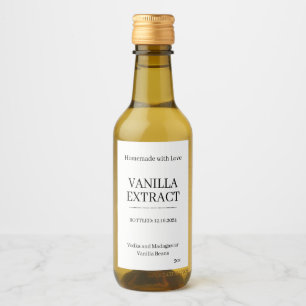 Vanilla Extract Modern Label Sticker V1 Weinetikett